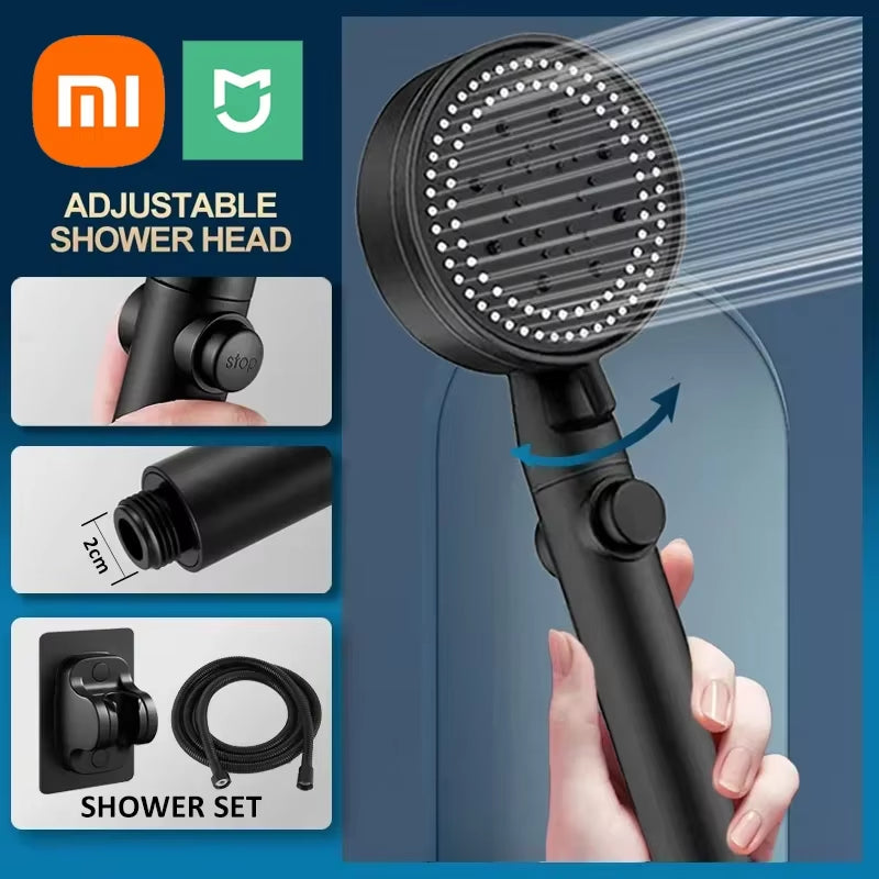 Xiaomi Shower Head Water Saving 5 Modes Adjustable High Pressure Showerhead Handheld Spray Hangable Bathroom Accessories