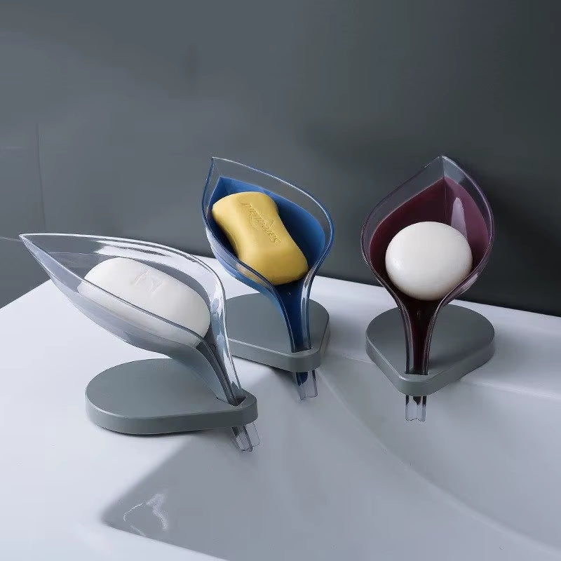 Bathroom Soap Holder Leaf Shape Soap Dish Bathroom Storage Rack Creative Dish Storage Plate Tray Soap Box