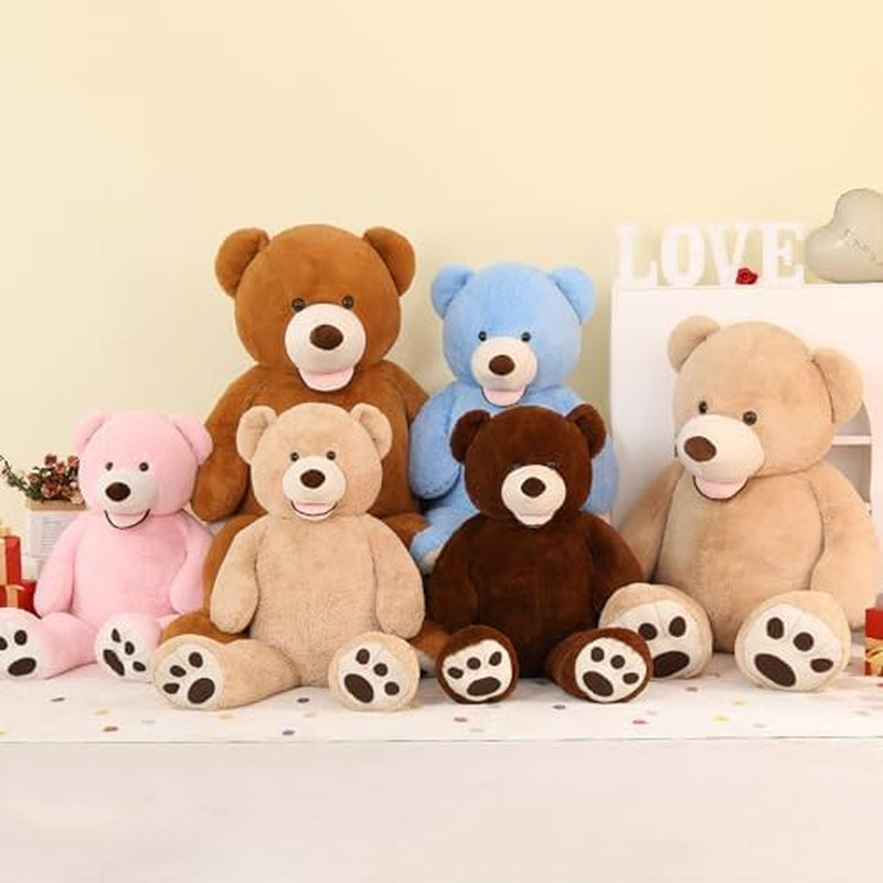 Big Plush Giant Teddy Bear Premium Soft Stuffed Animals, Large Big Teddy Bear 5 Feet Brown, Cuddly Plush Toy for Girlfriends, Kids, 51In