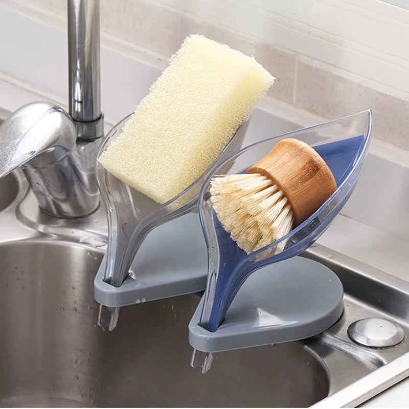 Bathroom Soap Holder Leaf Shape Soap Dish Bathroom Storage Rack Creative Dish Storage Plate Tray Soap Box
