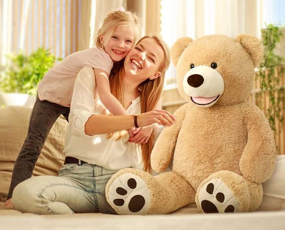 Big Plush Giant Teddy Bear Premium Soft Stuffed Animals, Large Big Teddy Bear 5 Feet Brown, Cuddly Plush Toy for Girlfriends, Kids, 51In