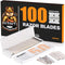 100PCS Single Edge Razor Blades, Industrial Razor Blades for Scraper, Suitable for Removing Labels, Decals, Stickers and Old Paint