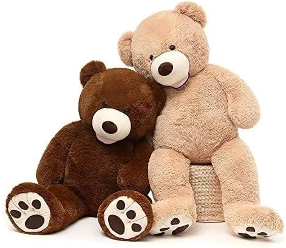 Big Plush Giant Teddy Bear Premium Soft Stuffed Animals, Large Big Teddy Bear 5 Feet Brown, Cuddly Plush Toy for Girlfriends, Kids, 51In