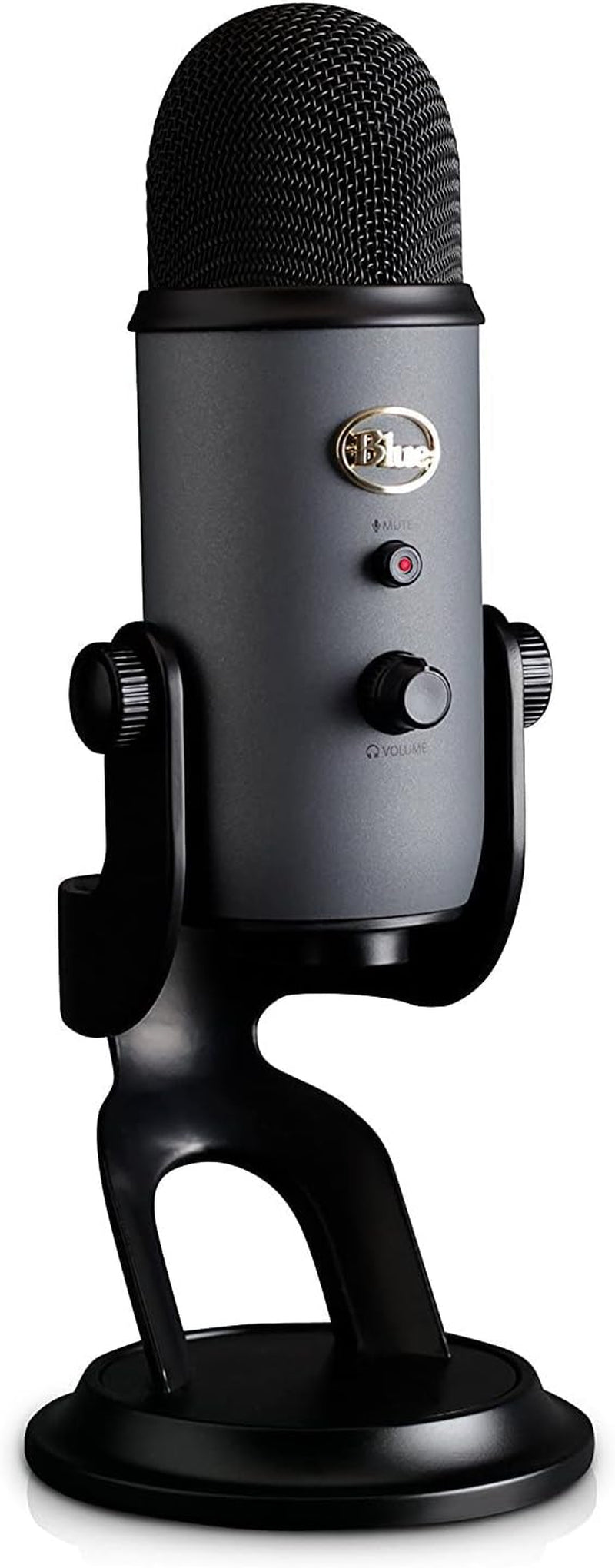 Yeti USB Microphone for Recording, Streaming, Gaming, Podcasting on PC and Mac, Condenser Mic for Laptop or Computer with VO!CE Effects, Adjustable Stand, Plug and Play - Slate