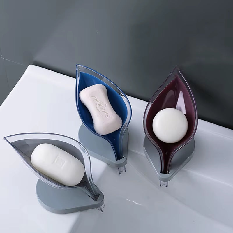 Bathroom Soap Holder Leaf Shape Soap Dish Bathroom Storage Rack Creative Dish Storage Plate Tray Soap Box