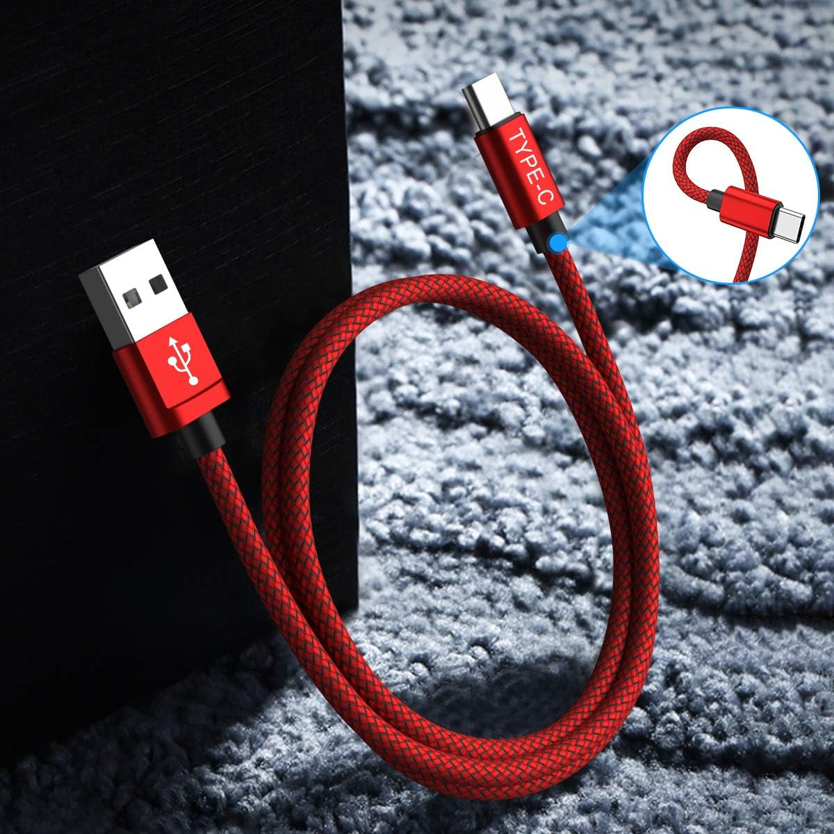 USB Type C Charger Cable 1Pack 3.3FT,4 in 1 Charger Cable