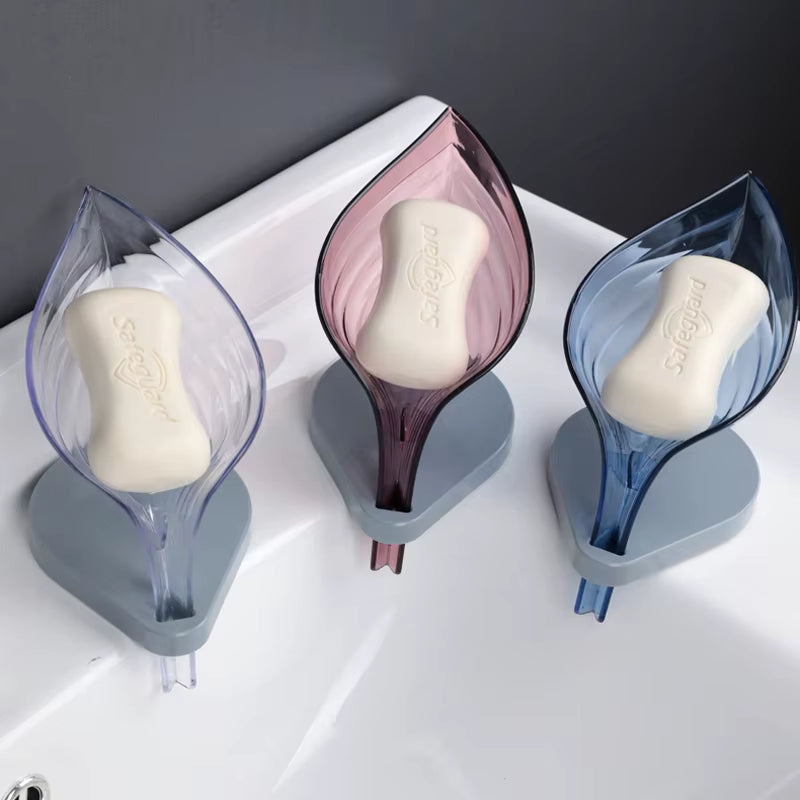 Bathroom Soap Holder Leaf Shape Soap Dish Bathroom Storage Rack Creative Dish Storage Plate Tray Soap Box