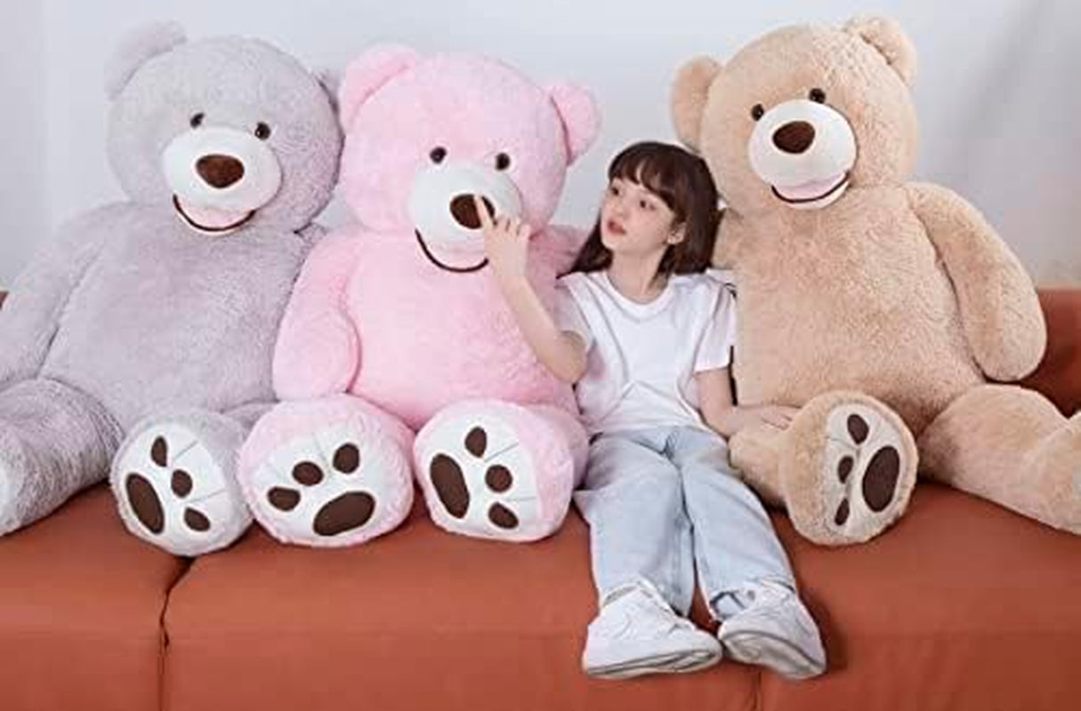 Big Plush Giant Teddy Bear Premium Soft Stuffed Animals, Large Big Teddy Bear 5 Feet Brown, Cuddly Plush Toy for Girlfriends, Kids, 51In