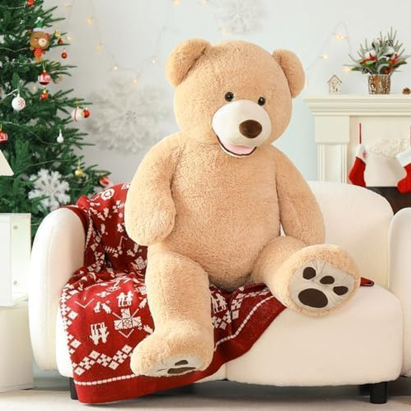 Big Plush Giant Teddy Bear Premium Soft Stuffed Animals, Large Big Teddy Bear 5 Feet Brown, Cuddly Plush Toy for Girlfriends, Kids, 51In