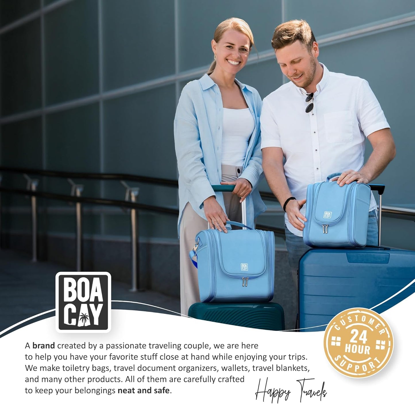 Hanging Travel Toiletry Bag for Women and Men, Makeup Bag, Bathroom & Shower Organizer Kit for Accessories, Cosmetics, Travel Essentials