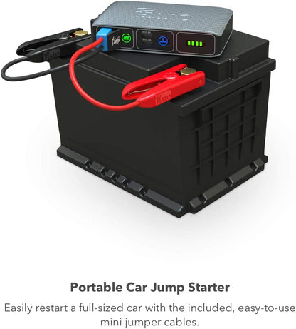 Bolt Compact Portable Jump Starter for Car Battery with 2 USB Ports to Charger Devices, Portable Car Charger - Mint Ombre