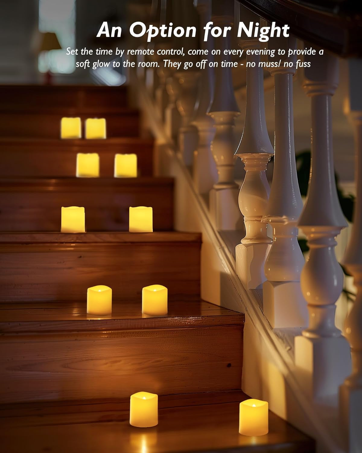 400+ Hour Remote Control Candles, 2/4/6/8H Timer LED Votive Candles, Battery Operated Tea Lights in Warm White for Outdoor, Table, Halloween, Christmas (Batteries Included