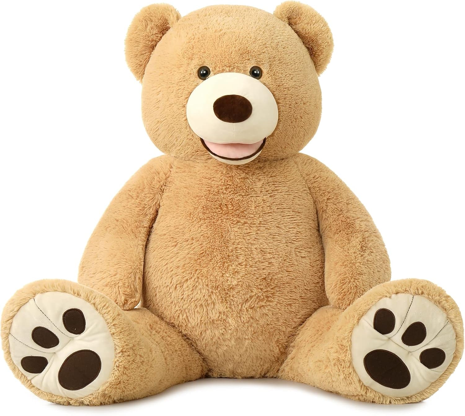 Big Plush Giant Teddy Bear Premium Soft Stuffed Animals, Large Big Teddy Bear 5 Feet Brown, Cuddly Plush Toy for Girlfriends, Kids, 51In