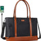 Woman Laptop Tote Bag,Usb Teacher Bag Large Work Bag Purse Fits 17.3 in Laptop,Lightweight Waterproof Computer Shoulder/Messenger Bag(Ablack)