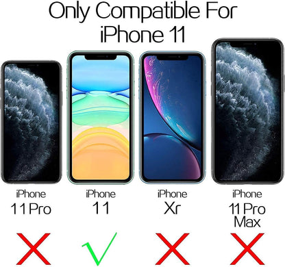 Compatible with Iphone 11 6.1 Inch 2019, Clear Laser Glitter Bling Heart Soft & Flexible TPU and Hard PC Shockproof Cover Women Girls Heart Pattern Phone Case (Rainbow Heart/Clear)