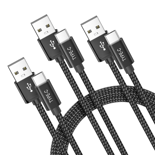 USB Type C Charger Cable 3-Pack 3.3/6.6/10Ft,Car Charging Cord for Iphone 16 15 Pro Max,Samsung Galaxy Tab S9 A21 A51 A52 A53 A54 A70 A72 A73 A42 A34 A33 A14 A12 A22,S25 S24 S23 S22 Ultra