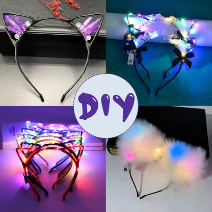 Girl'S Plastic Headbands Tiara Bunny Cat Bow Hairbands