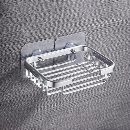 Metal Strong Suction Soap Dish Holder Bathroom Shower Bath Net Drain Case Tray Storage Rack Home Hotel Storage Accessory