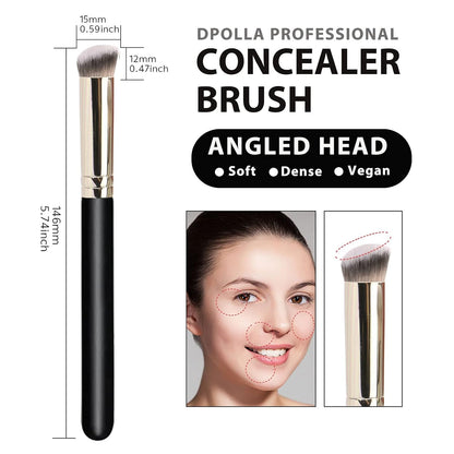 Makeup Brushes  Pro Foundation Brush and Flawless Concealer Brush Perfect for Any Look Premium Luxe Hair Contour Brush Perfect for Blending Liquid,Buffing,Cream,Sculpting,Mineral Makeup