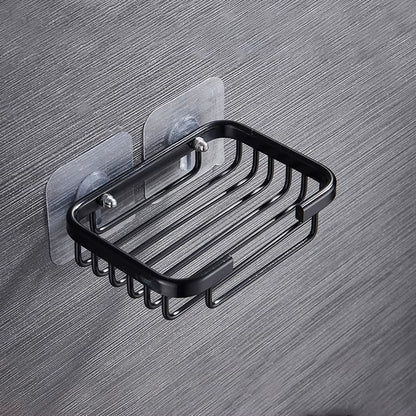 Metal Strong Suction Soap Dish Holder Bathroom Shower Bath Net Drain Case Tray Storage Rack Home Hotel Storage Accessory