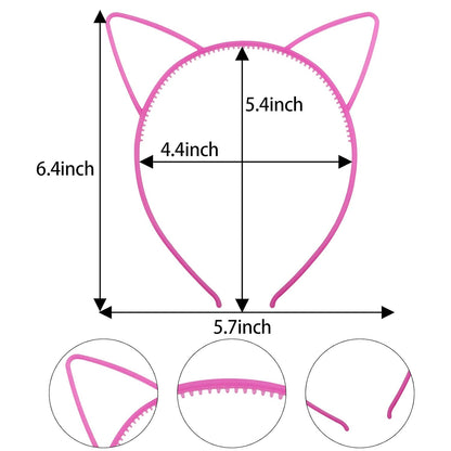 Girl'S Plastic Headbands Tiara Bunny Cat Bow Hairbands