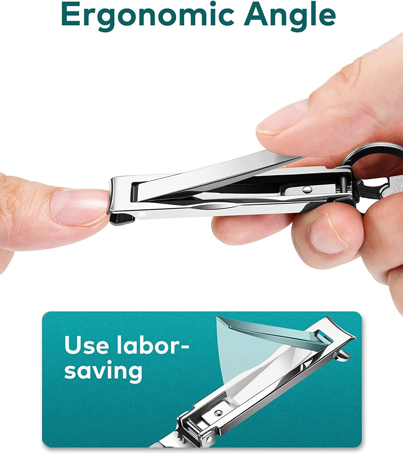 Portable Nail Clippersmedical Grade Stainless Steel Foldable Nail Cutter Ultra Slim Travel Design