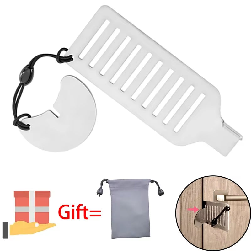 NEW Portable Hotel Door Lock Live Alone Self-Defense Door Stop Travel Anti-Theft Door Stopper Childproof Door Lock Safety Home L