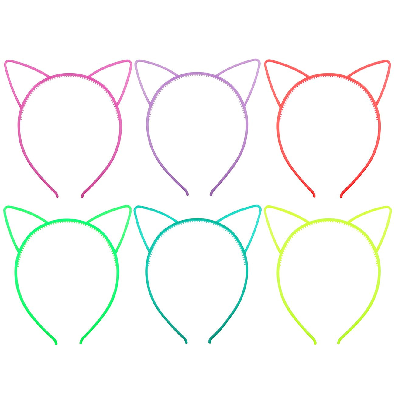 Girl'S Plastic Headbands Tiara Bunny Cat Bow Hairbands