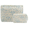 2PCS Floral Makeup Bag for Women,Small Makeup Bag Set Travel Toiletry Bag Coquette Cosmetic Bag Bow Makeup Bag Portable Versatile Zipper Pouch-Blue