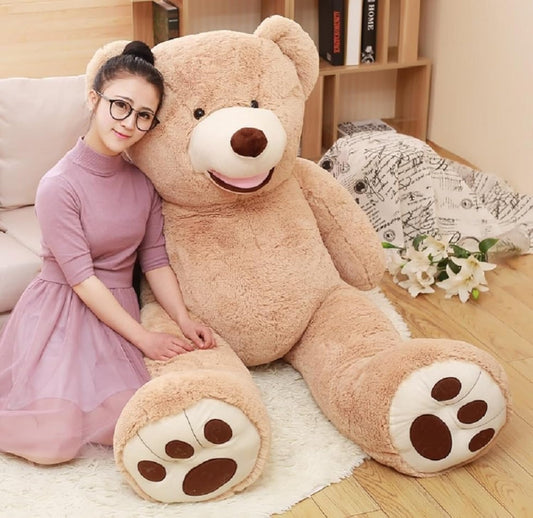 Big Plush Giant Teddy Bear Premium Soft Stuffed Animals, Large Big Teddy Bear 5 Feet Brown, Cuddly Plush Toy for Girlfriends, Kids, 51In