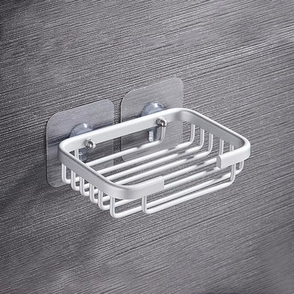 Metal Strong Suction Soap Dish Holder Bathroom Shower Bath Net Drain Case Tray Storage Rack Home Hotel Storage Accessory