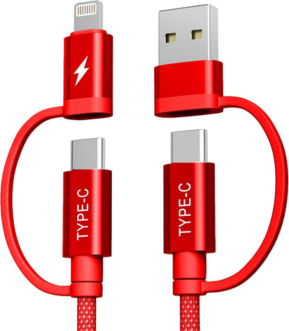 USB Type C Charger Cable 1Pack 3.3FT,4 in 1 Charger Cable