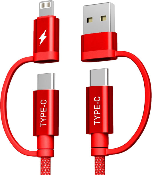USB Type C Charger Cable 1Pack 3.3FT,4 in 1 Charger Cable