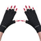 UV Gloves for Gel Nail Lamp, Professional UPF50+ UV Protection Gloves for Manicures, Art Skin Care Fingerless Glove for Women Men Protect Hands from Sun and Nail Dryer Harm (Black)