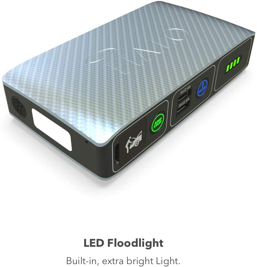Bolt Compact Portable Jump Starter for Car Battery with 2 USB Ports to Charger Devices, Portable Car Charger - Mint Ombre