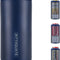 3 in 1 Slim Can Cooler for 12 OZ Skinny Can, Regular Can & Beer Bottle - Keep Cold for 6 Hours - Double Walled Insulated Stainless Steel Vacuum Beverage Can Insulator (Navy Blue)