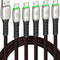 USB Type C Cable, [5 Pack 3.1A] Quick QC3.0 Fast Charging USB C Cable,  (1.6+3.3+3.3+6.6+6.6Ft) Nylon Phone Charger USB-C Cables for Samsung Galaxy S20 S10 S9 S8 plus Note 10 9 LG Google Pixel Etc