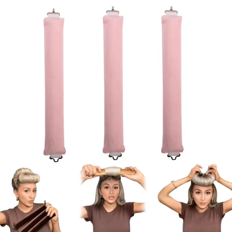Heatless Curling Rod Headband Lazy Hair Curlers No Heat Hair Rollers Curls Sleeping Soft Flexi Rods with Hook Hair Styling Tools