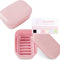 2 Pack Travel Soap Container, Portable Soap Holder with Lid, Travel Bar Soap Holder, Soap Case for Camping Gym Travel, Soap Box for Bathroom,Pink